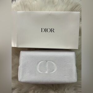 Dior White Velvet Pouch